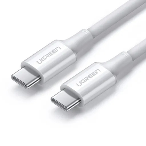 Ugreen töltő- és adatkábel USB Type C - USB Type C PD 100W 5A 2m fehér (US300)