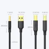 Ugreen US135 USB Type B nyomtatókábel - USB 2.0 480 Mbps 2m fekete - 0. kép