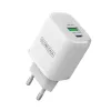 Duzzona hálózati töltő adapter 30W PD QC3.0 USB Type C / USB fehér - 0. kép
