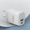 Duzzona hálózati töltő adapter 30W PD QC3.0 USB Type C / USB fehér - 1. kép