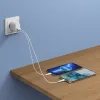 Duzzona hálózati töltő adapter 30W PD QC3.0 USB Type C / USB fehér - 3. kép
