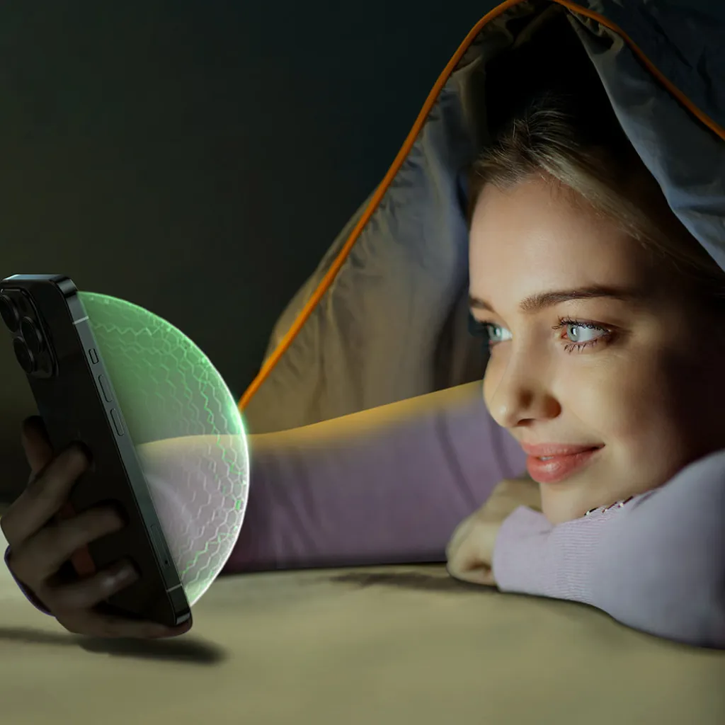 iPhone 14 Plus Joyroom Knight Series 2,5D KIjelzővédő üvegfólia Anti-Blue szem védelemmel fekete (JR-G03) - 8