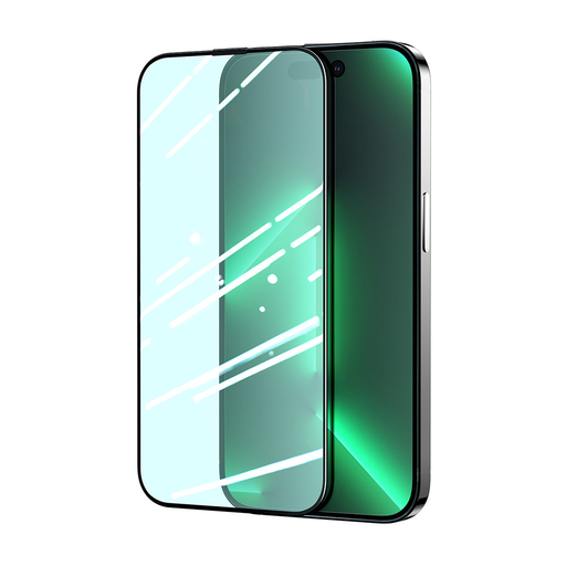 Ochranné sklo na displej iPhone 14 Pro Max/15 Plus Joyroom Knight Series 2,5D s ochranou očí proti modrému svetlu čierne (JR-G04)