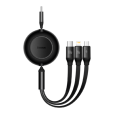 Baseus Bright Mirror2 3 az 1-ben kábel Type C - Type C, micro USB, Lightning 100W 1.1 m fekete