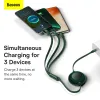 Baseus Bright Mirror2 3 az 1-ben kábel Type C - Type C, micro USB, Lightning 100W 1.1 m zöld - 1. kép