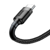 Baseus Cafule Nylon harisnyázott USB/USB-Type C kábel QC3.0 2A 2m fekete-szürke (CATKLF-CG1) - 0. kép