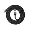 Baseus Cafule Nylon harisnyázott USB/USB-Type C kábel QC3.0 2A 2m fekete-szürke (CATKLF-CG1) - 3. kép