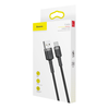 Baseus Cafule Nylon harisnyázott USB/USB-Type C kábel QC3.0 2A 2m fekete-szürke (CATKLF-CG1) - 4. kép