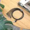 Borofone BX72 4 az 1-ben USB - 2xType C, micro USB, Lightning kábel 2A 1 m fekete - 1. kép