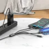 Borofone BX72 4 az 1-ben USB - 2xType C, micro USB, Lightning kábel 2A 1 m fekete - 2. kép
