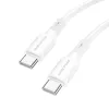 Borofone Succeed BX80 Type C - Type C kábel 60W 3A 1m fehér - 0. kép