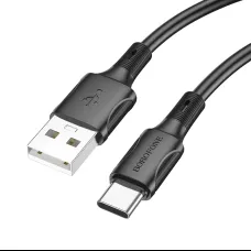 Borofone Succeed BX80 USB - Type C kábel 3A 1m fekete