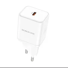 Borofone BN6 hálózati töltő adapter Type C QC 3.0 PD 20W fehér