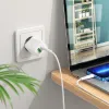 Borofone BN7 hálózati töltő adapter USB+Type C QC 3.0 PD 20W + Type C - Lightning kábel fehér - 4. kép