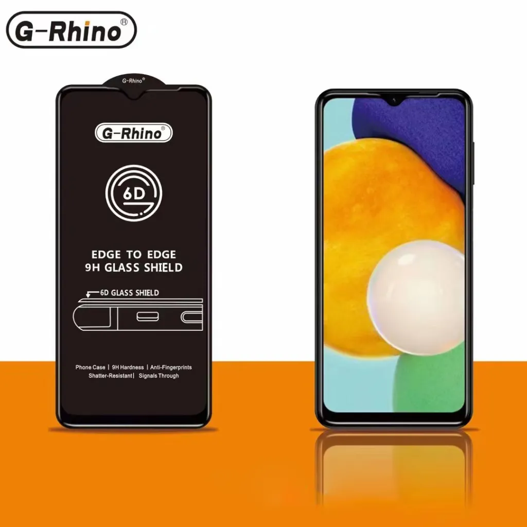 iPhone 14 Pro Max/15 Plus G-Rhino 6D kijelzővédő üvegfólia fekete (10 db) - 8