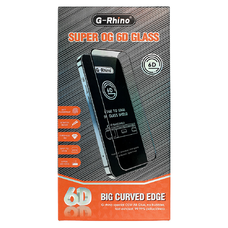 iPhone 14 Pro Max/15 Plus G-Rhino 6D kijelzővédő üvegfólia fekete (10 db)