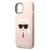 iPhone 14 Karl Lagerfeld Karl`s Head szilikon tok rózsaszín (KLHCP14SSLKHLP) - 1. kép