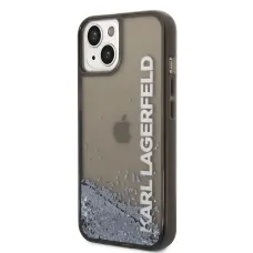 iPhone 14 Karl Lagerfeld Translucent Liquid Glitter tok fekete (KLHCP14SLCKVK)