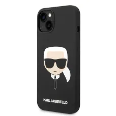 iPhone 14 Plus Karl Lagerfeld Karl Head MagSafe szilikon tok fekete (KLHMP14MSLKHBK)