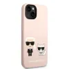 iPhone 14 Plus Karl Lagerfeld Liquid Silicone Karl és Choupette MagSafe kompatibilis tok rózsaszín (KLHMP14MSSKCI) - 0. kép