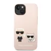 iPhone 14 Plus Karl Lagerfeld Liquid Silicone Karl és Choupette MagSafe kompatibilis tok rózsaszín (KLHMP14MSSKCI) - 2. kép