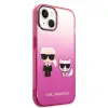 iPhone 14 Plus Karl Lagerfeld Gradient Karl és Choupette tok rózsaszín (KLHCP14MTGKCP) - 4. kép