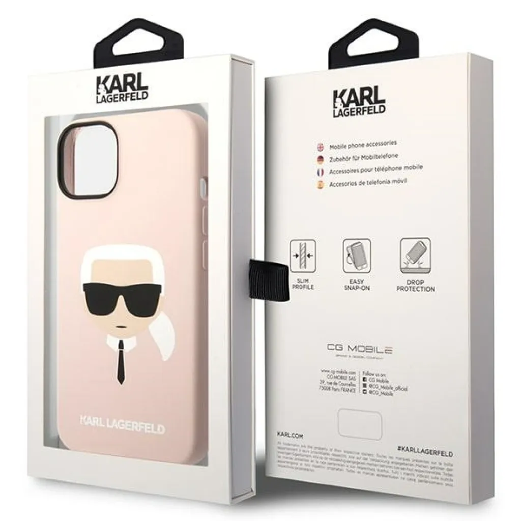 iPhone 14 Plus Karl Lagerfeld Karl`s Head szilikon tok rózsaszín (KLHCP14MSLKHLP) - 8