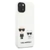 iPhone 14 Plus Karl Lagerfeld  Karl és Choupette szilikon tok fehér (KLHCP14MSSKCW) - 4. kép