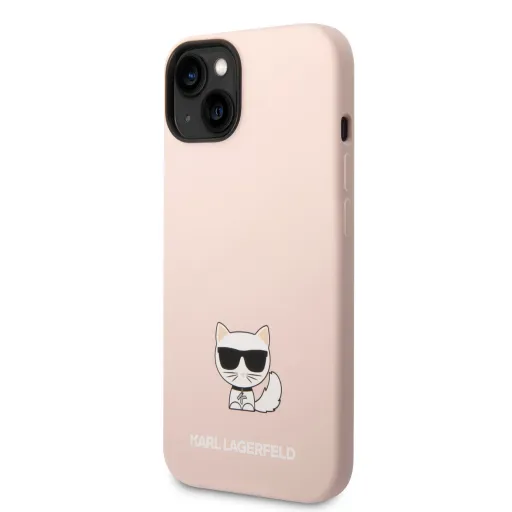 iPhone 14 Plus Karl Lagerfeld Choupette szilikon tok rózsaszín (KLHCP14MSLCTPI)