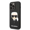 iPhone 14 Pro Karl Lagerfeld Karl Head MagSafe szilikon tok fekete (KLHMP14LSLKHBK) - 4. kép