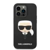 iPhone 14 Pro Karl Lagerfeld Karl Head MagSafe szilikon tok fekete (KLHMP14LSLKHBK) - 1. kép