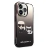 iPhone 14 Pro Karl Lagerfeld Gradient Karl és Choupette tok fekete (KLHCP14LTGKCK) - 2. kép