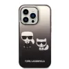 iPhone 14 Pro Karl Lagerfeld Gradient Karl és Choupette tok fekete (KLHCP14LTGKCK) - 4. kép