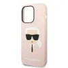 iPhone 14 Pro Karl Lagerfeld Karls Head szilikon tok rózsaszín (KLHCP14LSLKHLP) - 1. kép