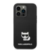 iPhone 14 Pro Karl Lagerfeld Choupette szilikon tok fekete (KLHCP14LSLCTBK) - 3. kép