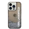 iPhone 14 Pro Karl Lagerfeld Translucent Liquid Glitter tok fekete (KLHCP14LLCKVK) - 3. kép