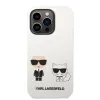 iPhone 14 Pro Karl Lagerfeld  Karl és Choupette szilikon tok fehér (KLHCP14LSSKCW) - 2. kép