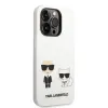 iPhone 14 Pro Karl Lagerfeld  Karl és Choupette szilikon tok fehér (KLHCP14LSSKCW) - 4. kép