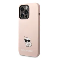 iPhone 14 Pro Karl Lagerfeld Choupette szilikon tok rózsaszín (KLHCP14LSLCTPI)