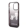 iPhone 14 Pro Max Karl Lagerfeld Gradient Karl és Choupette tok fekete (KLHCP14XTGKCK) - 1. kép