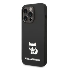 iPhone 14 Pro Max Karl Lagerfeld Choupette szilikon tok fekete (KLHCP14XSLCTBK)