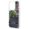 iPhone 14 Pro Guess Liquid Glitter Flower csillámos tok kék (GUHCP14LLFLSB) - 2. kép