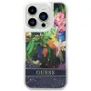 iPhone 14 Pro Guess Liquid Glitter Flower csillámos tok kék (GUHCP14LLFLSB) - 4. kép