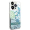 iPhone 14 Pro Guess Liquid Glitter Flower csillámos tok zöld (GUHCP14LLFLSN) - 2. kép