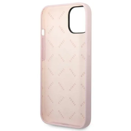 iPhone 14 Guess Szilikon Triangle tok lila (GUHCP14SSLTGU)