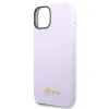 iPhone 14 Guess Silicone Vintage tok lila arany logóval (GUHCP14SSLSMU) - 0. kép