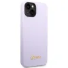 iPhone 14 Guess Silicone Vintage tok lila arany logóval (GUHCP14SSLSMU) - 2. kép