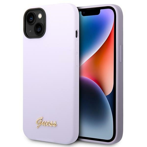 iPhone 14 Guess Silicone Vintage tok lila arany logóval (GUHCP14SSLSMU) iPhone 14 Guess Silicone Vintage tok lila arany logóval (GUHCP14SSLSMU)
