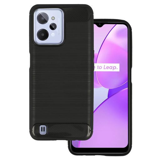 Realme C31 Carbon szénszál mintájú TPU tok fekete Realme C31 Carbon szénszál mintájú TPU tok fekete