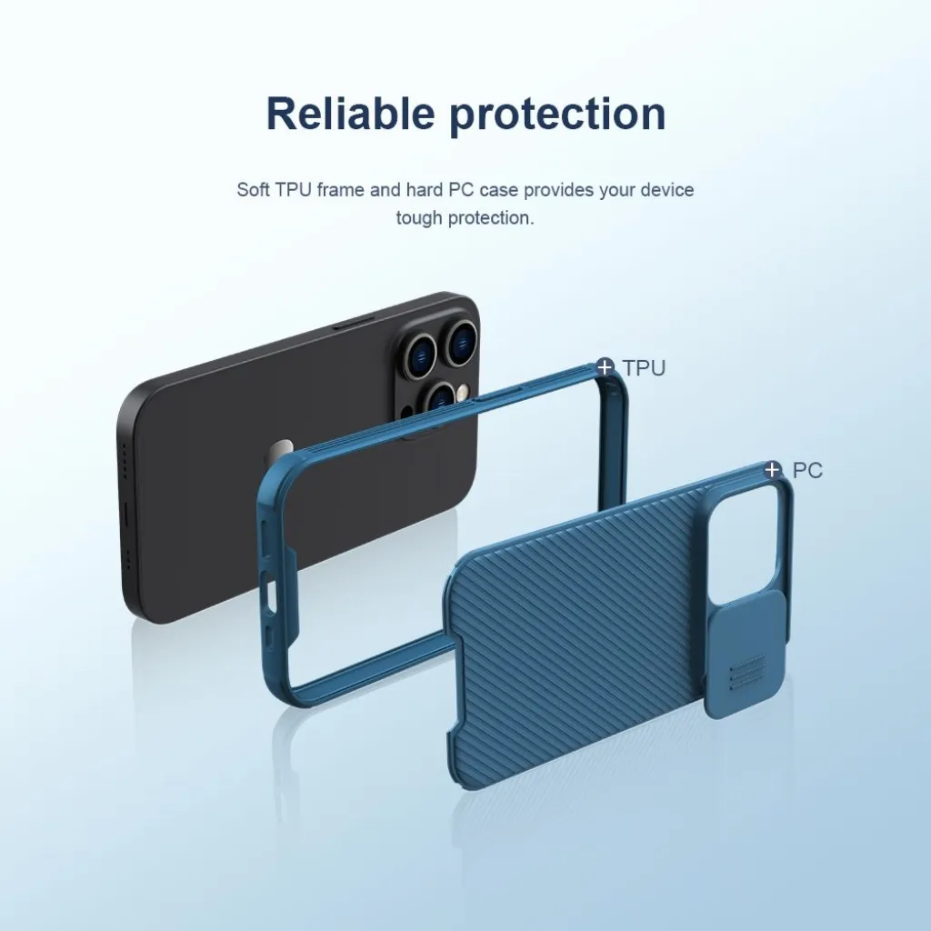 iPhone 14 Pro Max Nillkin CamShield Pro Magsafe kompatibilis tok kék - 8